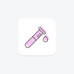 Testing Tube icon, test tube, tube, laboratory, science, editable vector, pixel perfect, illustrator ai file