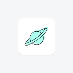 Orbit icon, space, circle, rotation, celestial, editable vector, pixel perfect, illustrator ai file