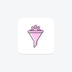 Funnel icon, tool, kitchen, liquid, pour, editable vector, pixel perfect, illustrator ai file