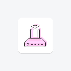 Modem icon, internet, connection, network, communication, editable vector, pixel perfect, illustrator ai file