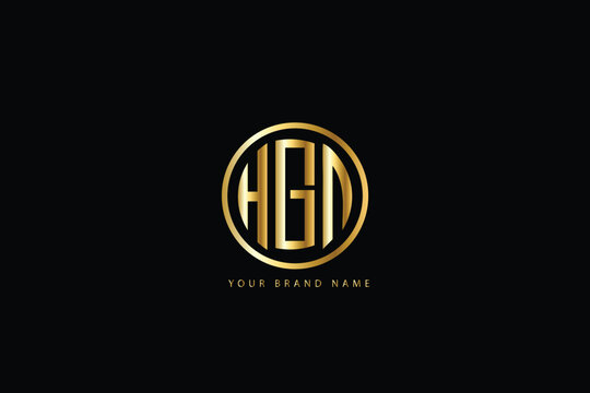 a black background with gold and black text hgn