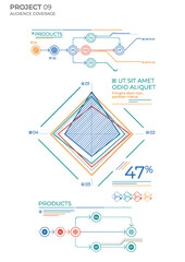 Project elements commercial charts. Modern visual vector illustration. - 773755310