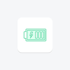 Battery icon, power, energy, charge, cell, editable vector, pixel perfect, illustrator ai file