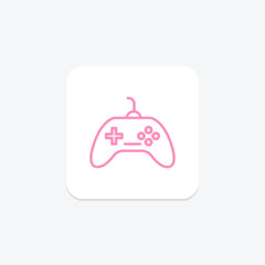 Gamepad icon, controller, game, play, video game, editable vector, pixel perfect, illustrator ai file