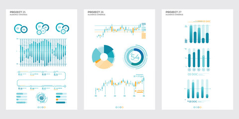 Finance elements commercial charts. Abstract visual vector illustration. - 773756130