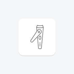 Nail Clipper icon, nails, clipper, grooming, tool, editable vector, pixel perfect, illustrator ai file - obrazy, fototapety, plakaty