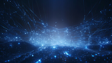 Fototapeta premium blue abstract particles
