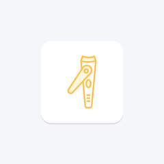 Nail Clipper icon, nails, clipper, grooming, tool, editable vector, pixel perfect, illustrator ai file