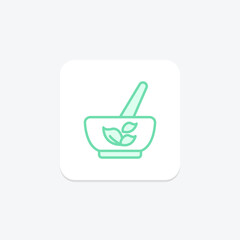 Mortar And Pestle icon, kitchen, tool, grind, crush, editable vector, pixel perfect, illustrator ai file