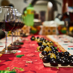 Mesa de fiesta de año nuevo