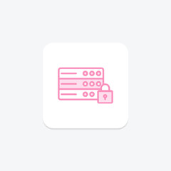 Secure Server icon, secure, server, data, protection, editable vector, pixel perfect, illustrator ai file