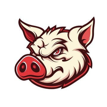 Pig head logo mascot, AI generated Image