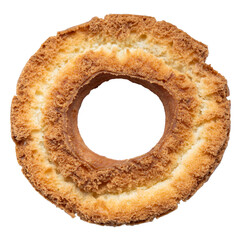 Old fashioned donuts on transparent background