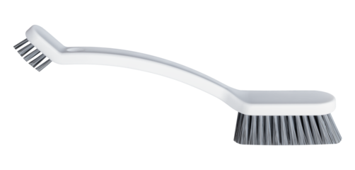 White floor scrubbing brush