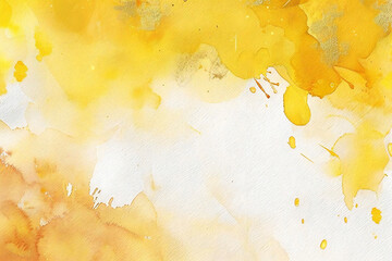 yellow watercolor background material, Generative AI