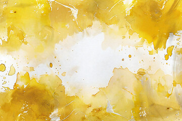 yellow watercolor background material, Generative AI