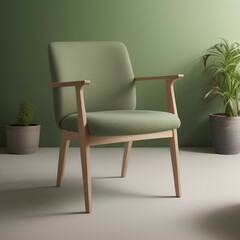 chair in the room | green chair | armchair in a room | modern living room with armchair