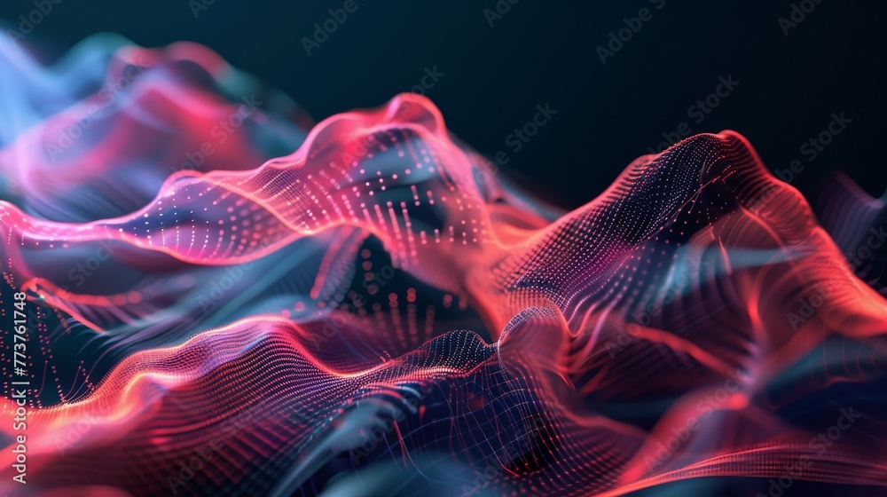 Aufkleber abstract forms inspired by big data analytics and data visualization ai generated illustration