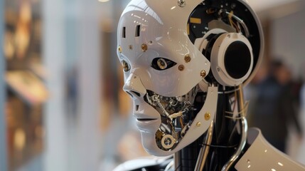 Fototapeta premium Abstract interpretations of artificial intelligence and virtual assistants raw AI generated illustration