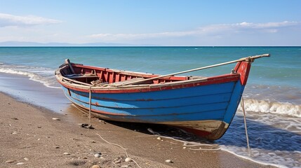 boat on the beach  high definition(hd) photographic creative image