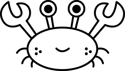 Crabs outline draw