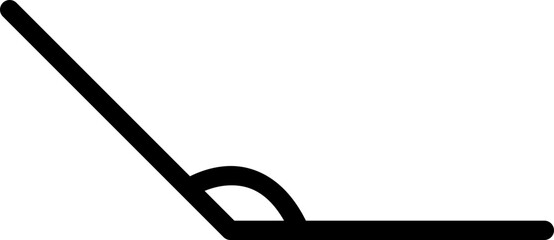 Obtuse angle icon