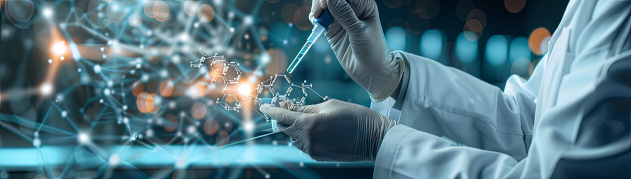 Laboratory precision in drug formulation close-up