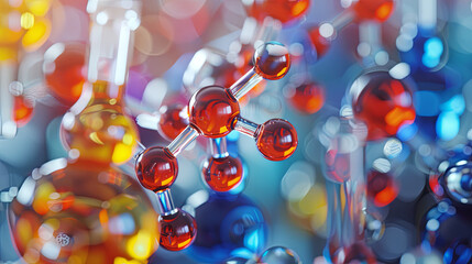 Pharmaceutical chemistry vibrant molecular structures