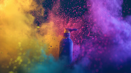 Spray paint explosion color powder  freeze motion of color, Abstract color, Paint Holi