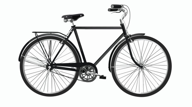 Black vector static bike png image flat vector isolated