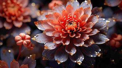 A captivating image capturing the intricate patterns of a Spider Chrysanthemum, its delicate petals...