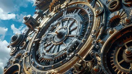 A giant clockwork mechanism powered by whispers