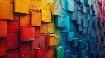 A palette of colors representing the diversity of web development)