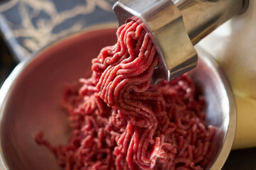 meat and grinder close up
