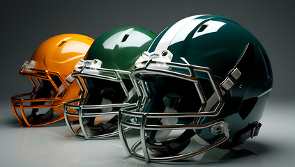 Fototapeta premium american football helmet on white background