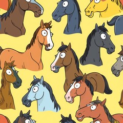 horse equine unique pattern tile animl