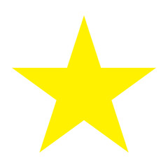 Star icon in flat design. Gray star icon on white background. Vector illustration.