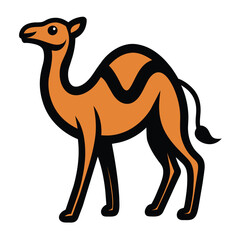 Flat color Camel, Camel and solid icon design