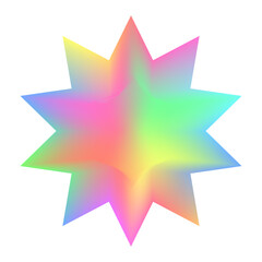 Fototapeta premium Beautiful gradient polygon sticker. Gradient polygon vector icon