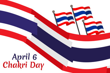 April 6, Chakri Day vector illustration. Suitable for greeting card, poster and banner.
