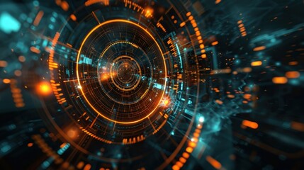 Fototapeta premium Future artificial intelligence technology concept, abstract minimalist background