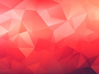 Coral Red Polygons Abstract Background. Generative AI