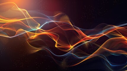Obraz premium Panoramic banner featuring abstract organic lines Creating a dynamic and fluid visual experience Perfect for modern design backgrounds