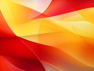 Fototapeta premium Red and Yellow Wavy Abstract Background. Generative AI