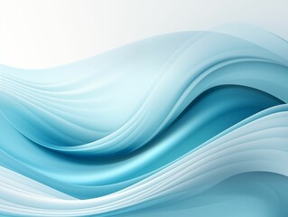 Obraz premium Turquoise Wavy Fiber Abstract Background. Generative AI