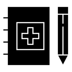 Obraz premium medical book guide icon style graphic design vector