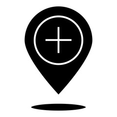 Location, medical, hospital icon. Simple editable vector illustration.