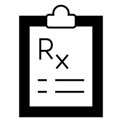 Prescription document icon. Medical recipe vector sign.
