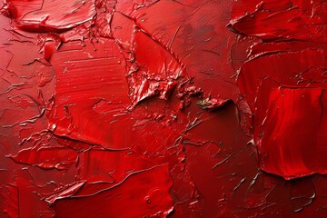 Abstract red oil paint on canvas texture background,  Close-up - obrazy, fototapety, plakaty