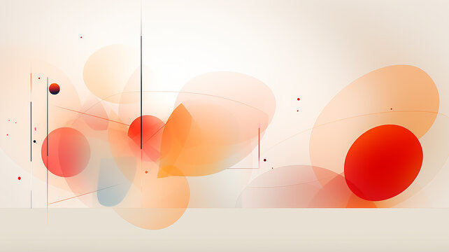 Abstract watercolor geometric red background